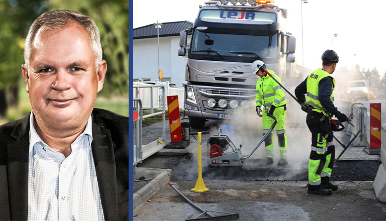 Lejas VD Johan Olsson | Leja utför asfaltering i Botkyrka